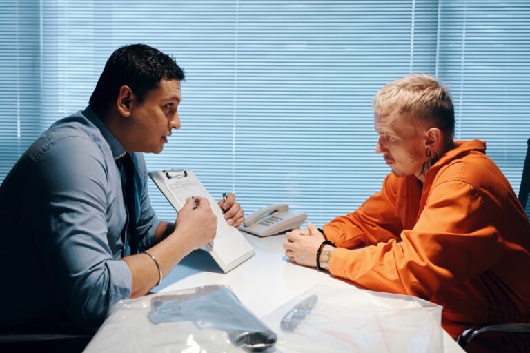 Lawyer Talking to Criminal